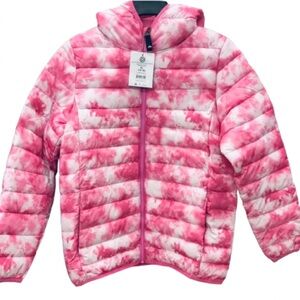 NEW OZARK TRAIL Everyday Puffer Jacket Pink Pink Tie XL 14 - 16 Girl’s